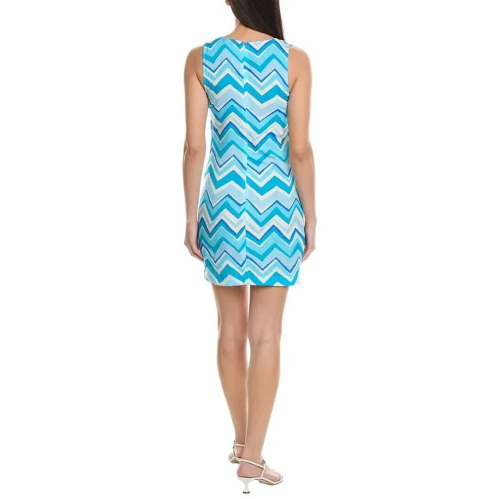 M Missoni Womens  Zigzag Print Mini Dress, Blue - Picture 2 of 3